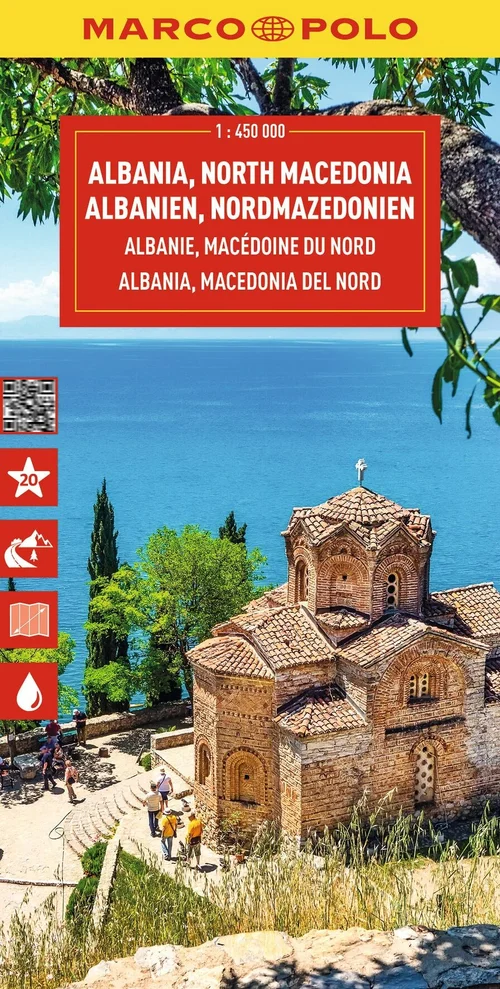 MARCO POLO Reisekarte Albanien, Nordmazedonien 1:450.000 MARCO POLO Reisekarte Albanien, Nordmazedonien 1:450.000