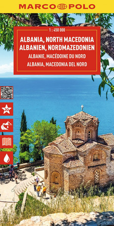 MARCO POLO Reisekarte Albanien, Nordmazedonien 1:450.000