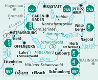 KOMPASS Wanderkarte 886 Schwarzwald Nord