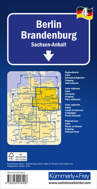 Allemagne, Berlin Brandebourg, No. 04, Carte régionale 1:275'000 Allemagne, Berlin Brandebourg, No. 04, Carte régionale 1:275'000