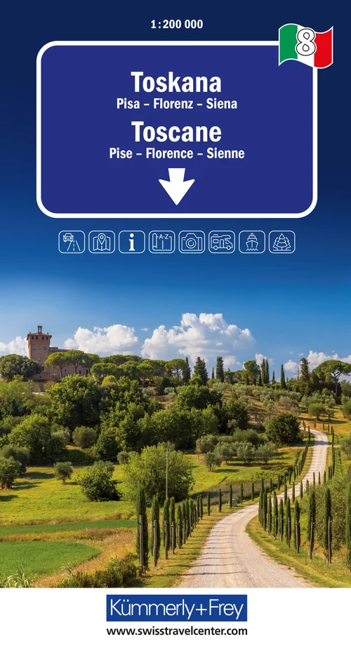 Italien, Toskana, Nr. 08, Regionalstrassenkarte 1:200'000