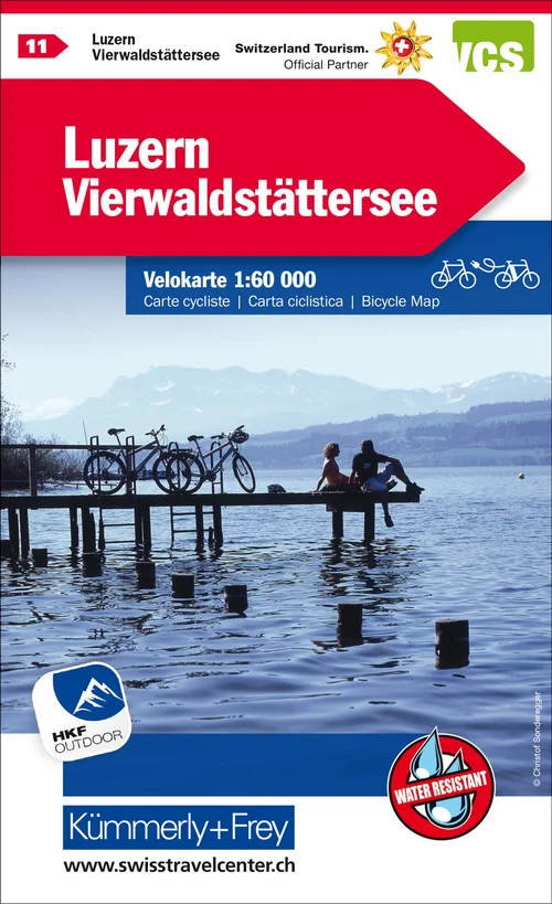 Schweiz, Luzern, Vierwaldstättersee, Nr. 11, Velokarte 1:60'000
