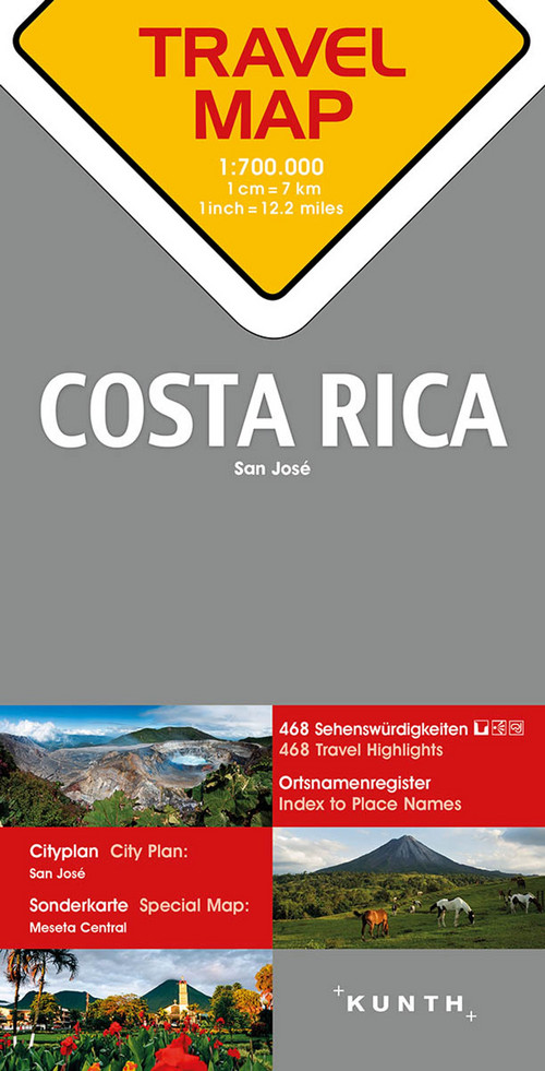 Reisekarte Costa Rica 1:700.000